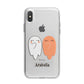 Two Ghosts iPhone X Bumper Case on Silver iPhone Alternative Image 1