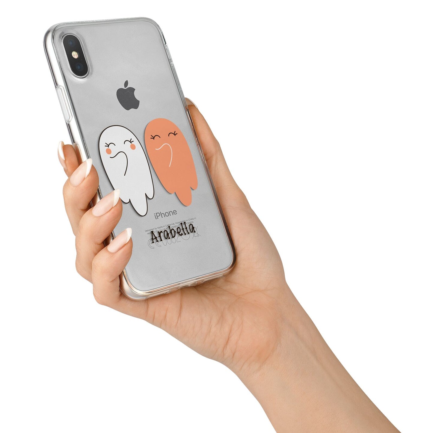 Two Ghosts iPhone X Bumper Case on Silver iPhone Alternative Image 2