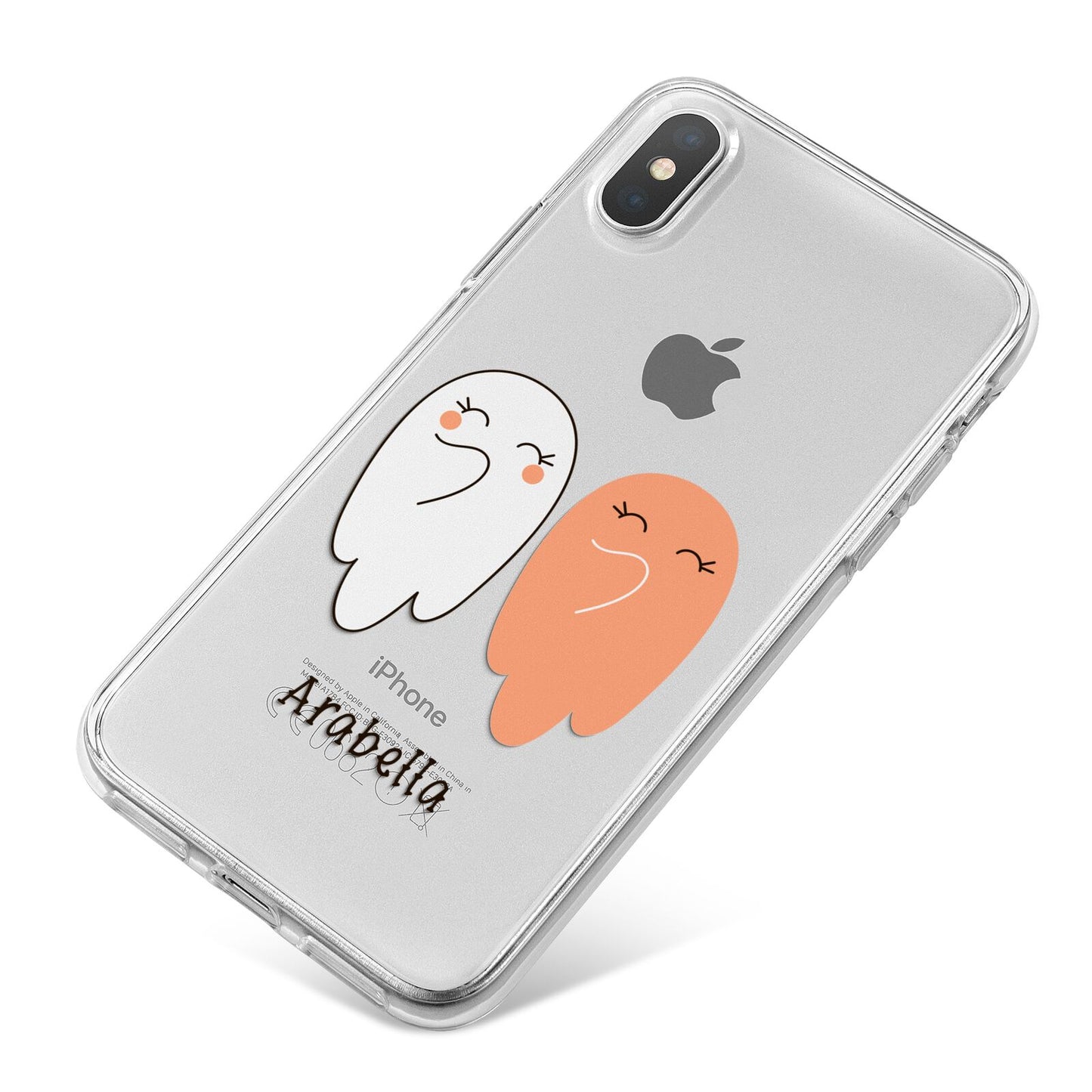 Two Ghosts iPhone X Bumper Case on Silver iPhone