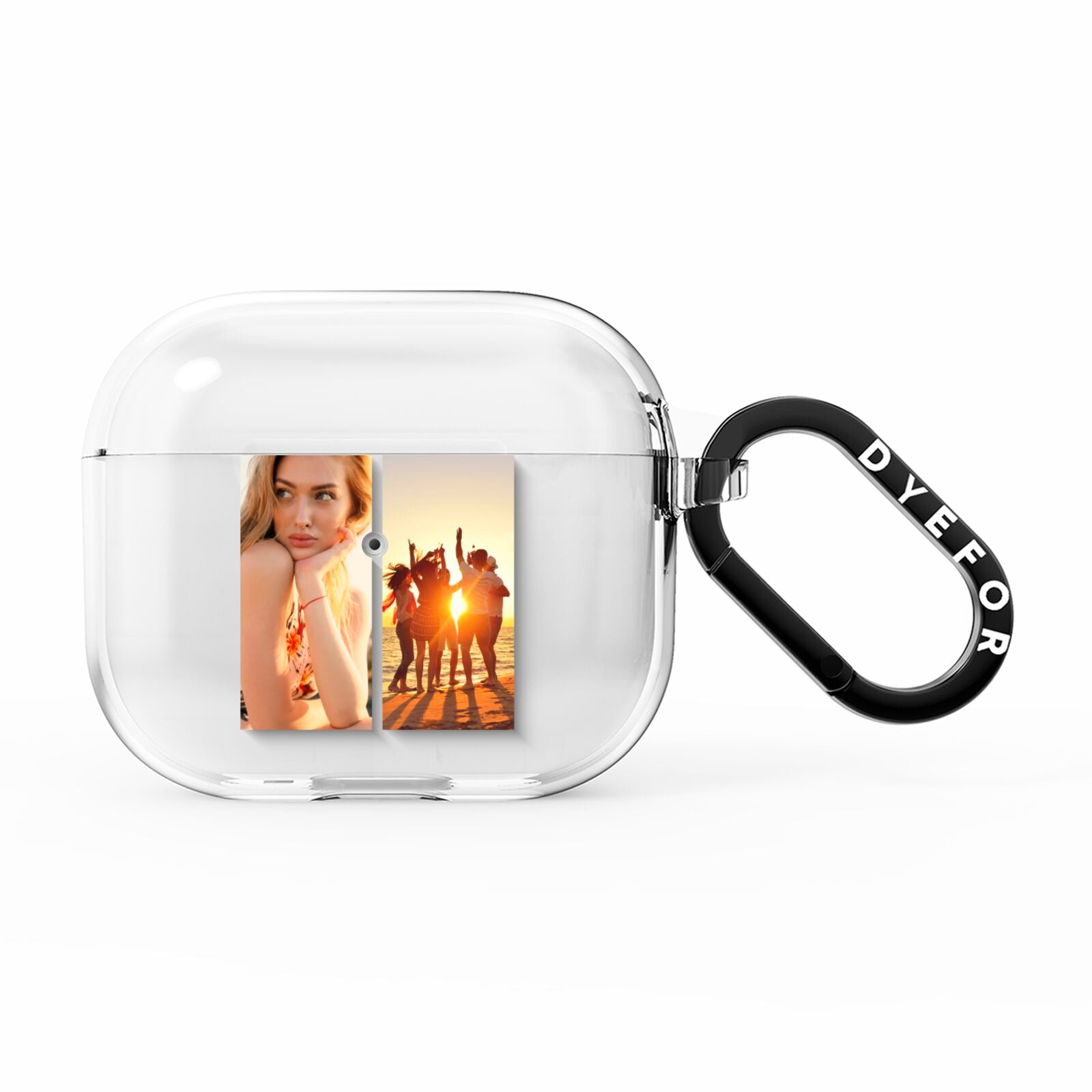 Two Horizontal Photo Tiles AirPods Clear Case 3rd Gen