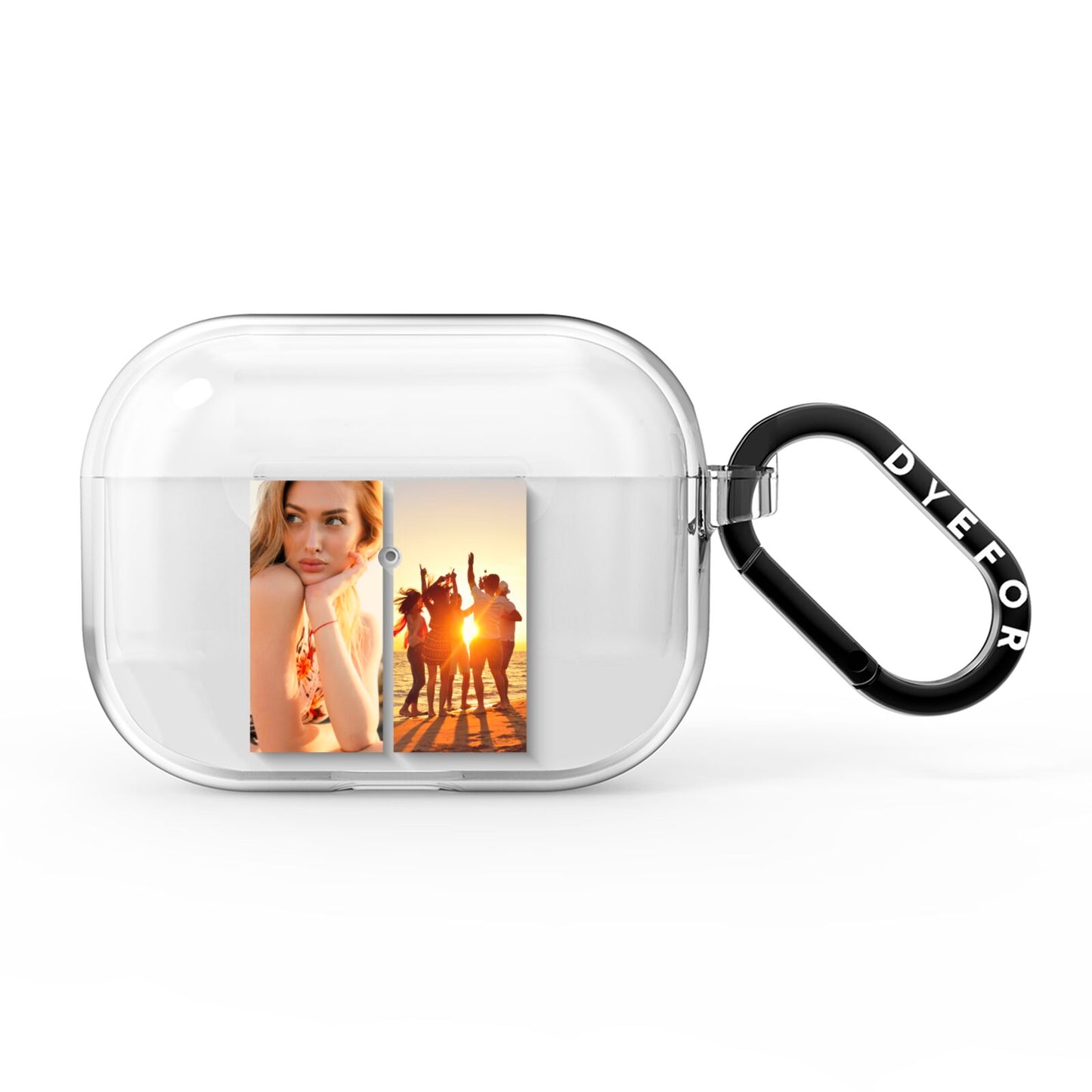 Two Horizontal Photo Tiles AirPods Pro Clear Case