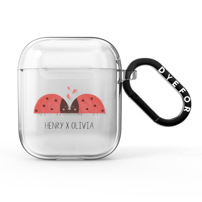 Two Ladybirds AirPods Clear Case