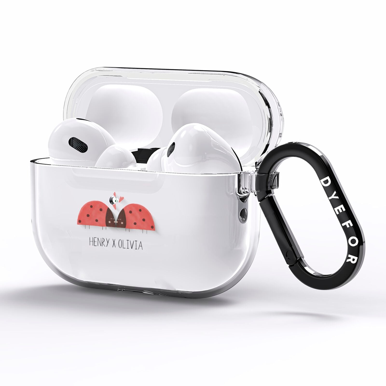 Two Ladybirds AirPods Pro Clear Case Side Image