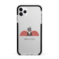 Two Ladybirds Apple iPhone 11 Pro Max in Silver with Black Impact Case