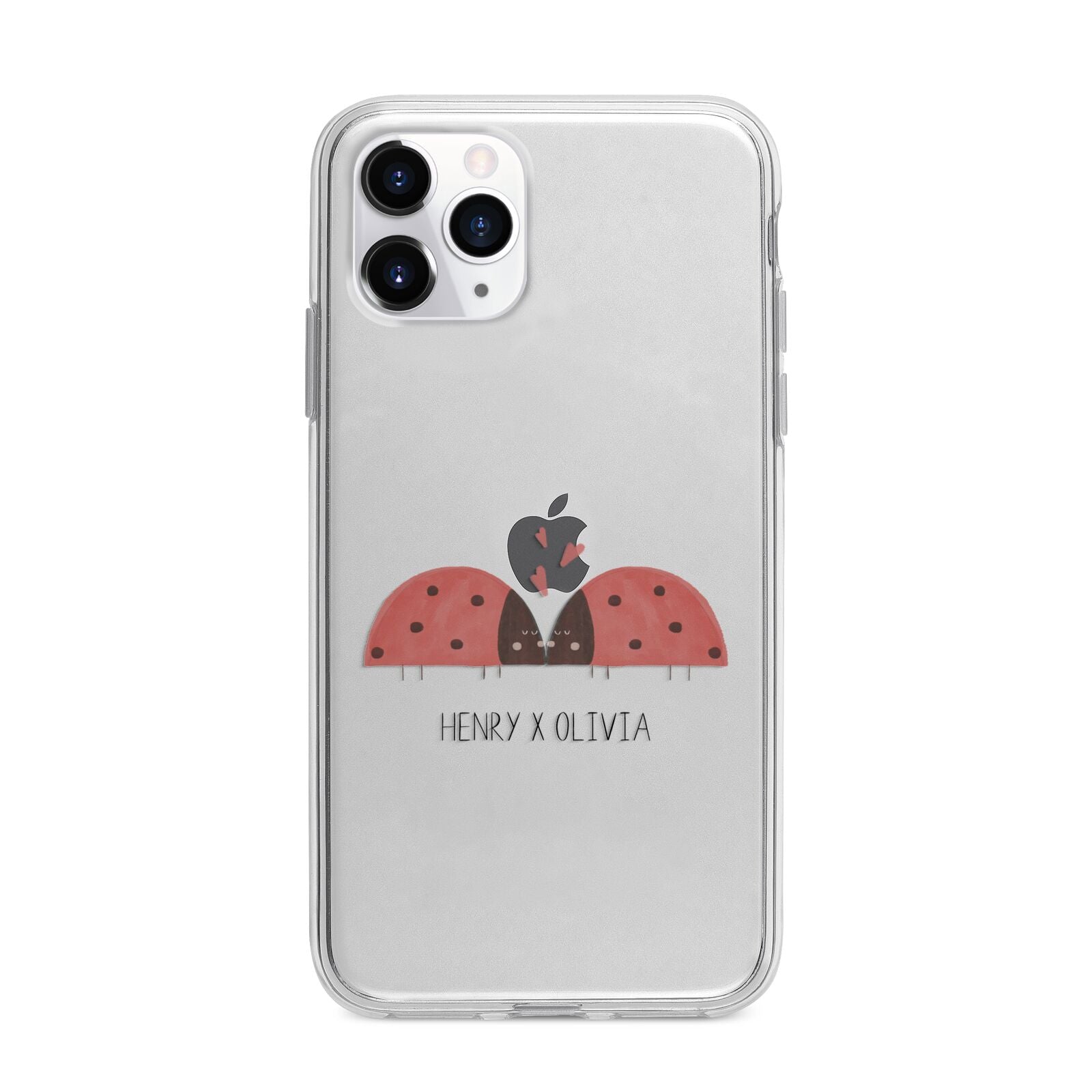 Two Ladybirds Apple iPhone 11 Pro in Silver with Bumper Case