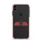 Two Ladybirds Apple iPhone Xs Max Impact Case Pink Edge on Black Phone
