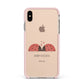 Two Ladybirds Apple iPhone Xs Max Impact Case Pink Edge on Gold Phone