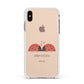 Two Ladybirds Apple iPhone Xs Max Impact Case White Edge on Gold Phone