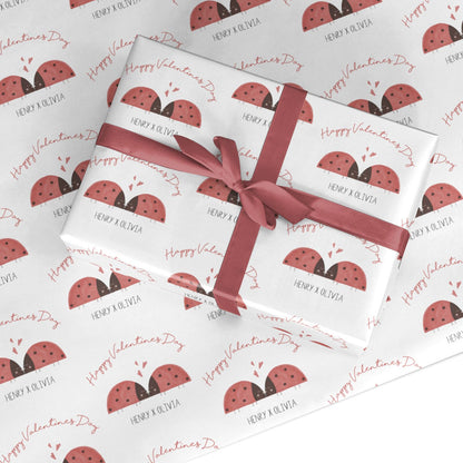 Two Ladybirds Custom Wrapping Paper