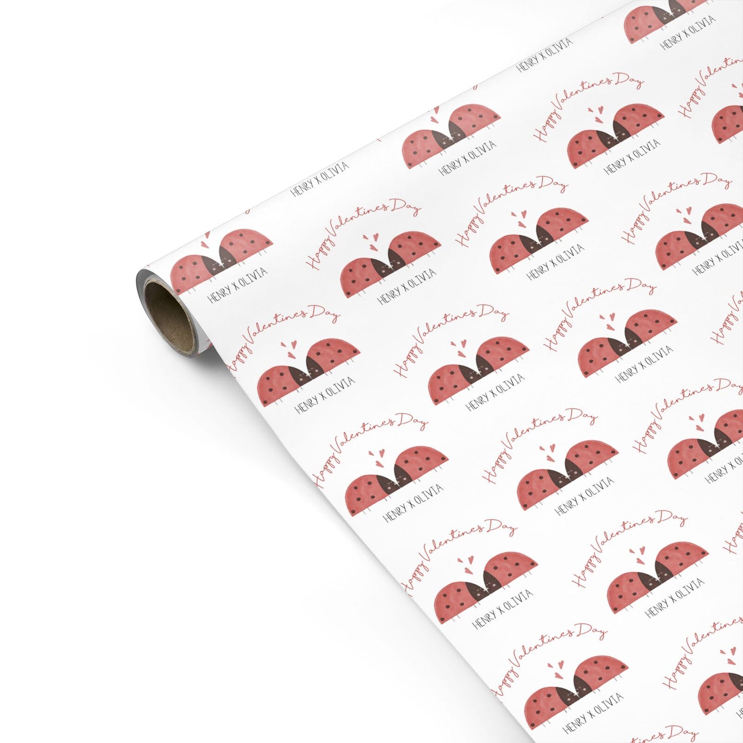 Two Ladybirds Personalised Gift Wrap