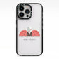 Two Ladybirds iPhone 13 Pro Black Impact Case on Silver phone
