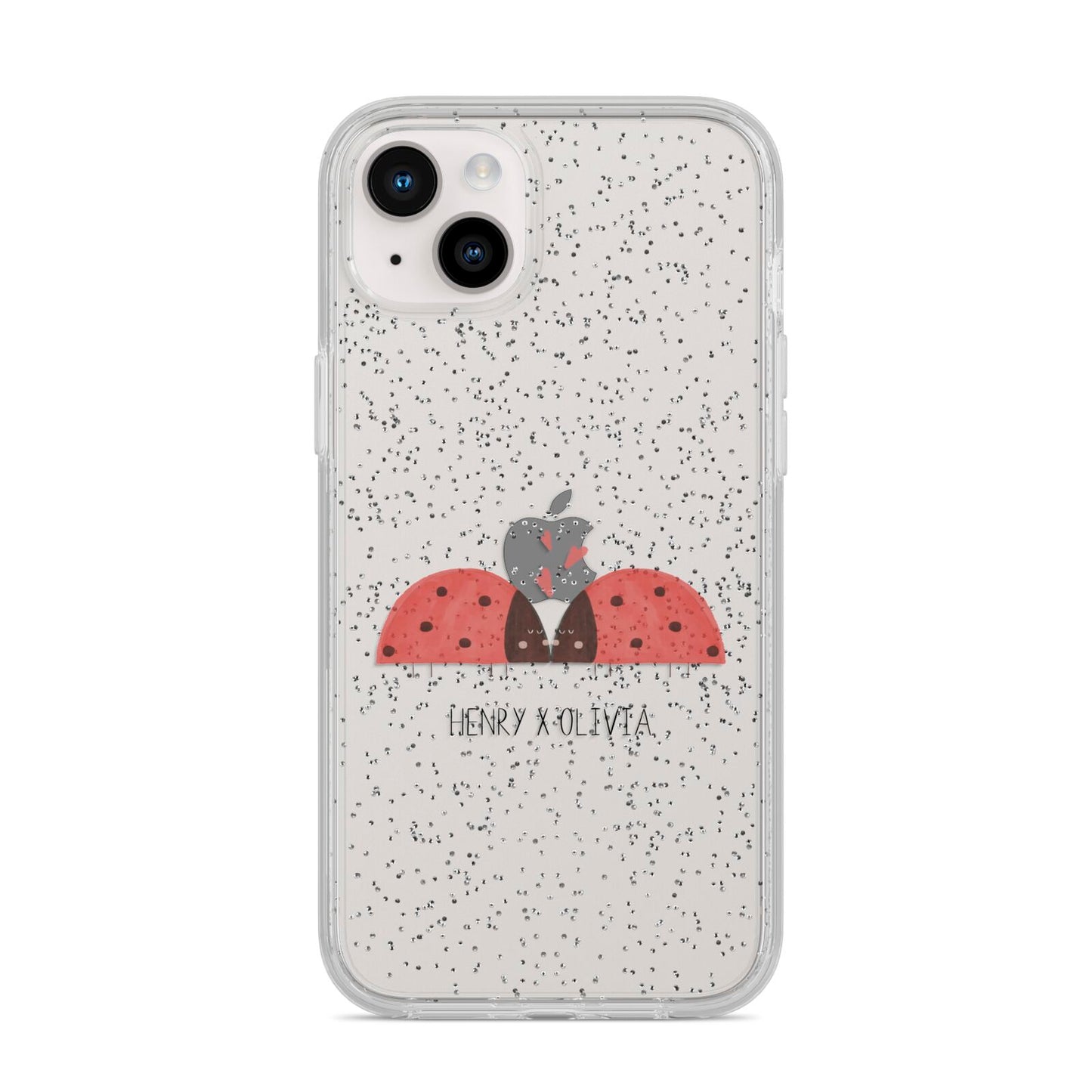 Two Ladybirds iPhone 14 Plus Glitter Tough Case Starlight