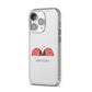 Two Ladybirds iPhone 14 Pro Clear Tough Case Silver Angled Image