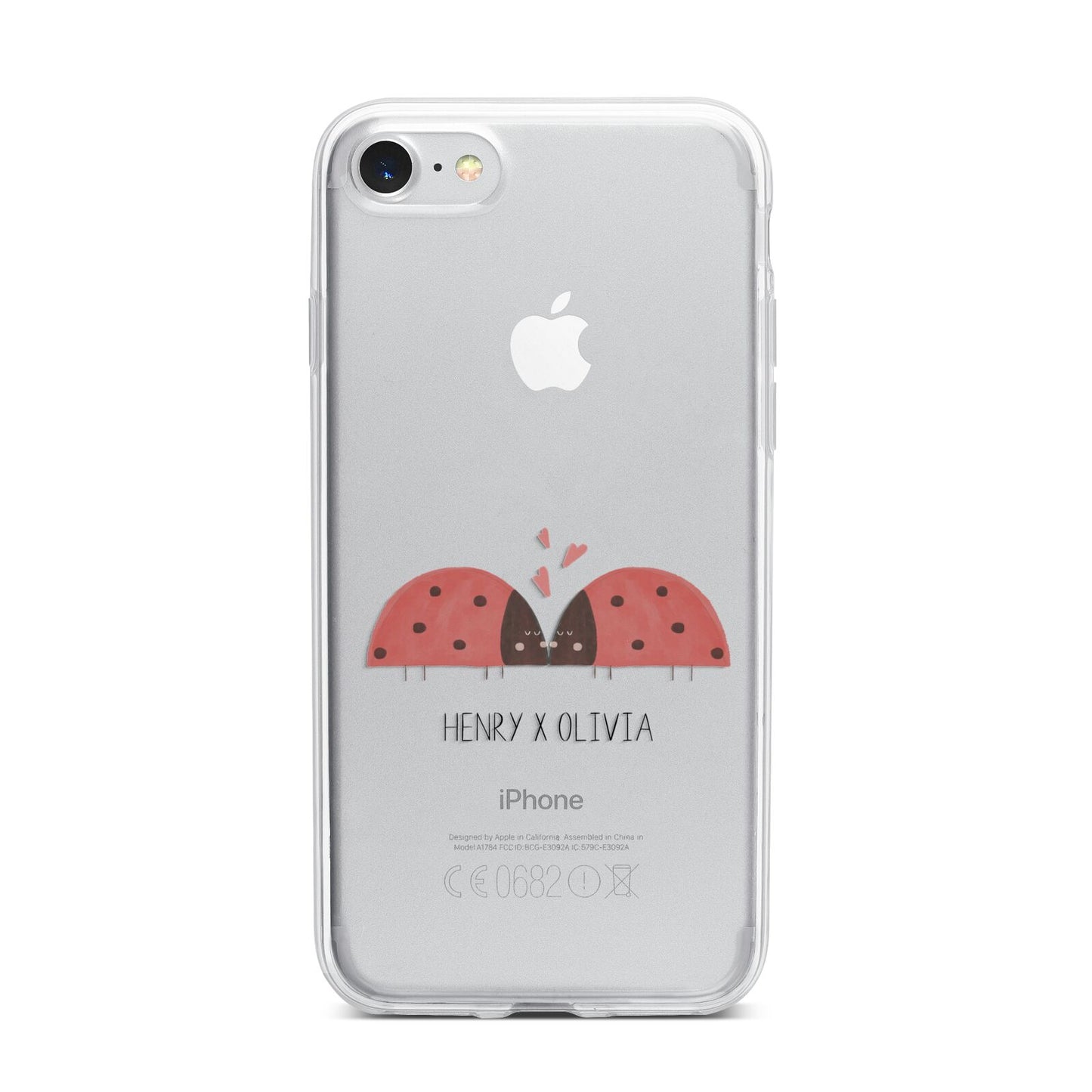 Two Ladybirds iPhone 7 Bumper Case on Silver iPhone