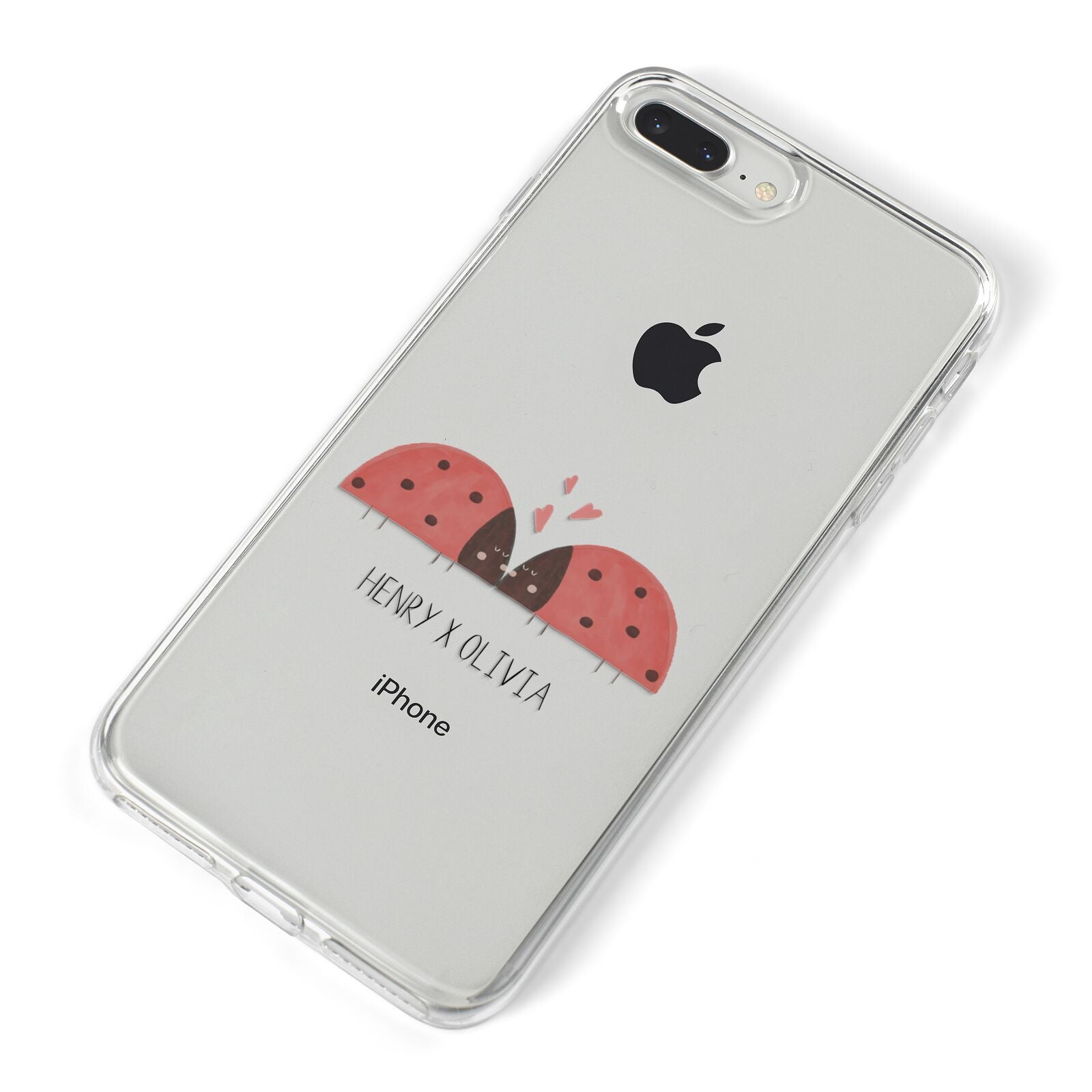 Two Ladybirds iPhone 8 Plus Bumper Case on Silver iPhone Alternative Image