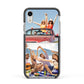 Two Photo Apple iPhone XR Impact Case Black Edge on Silver Phone