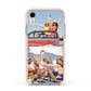 Two Photo Apple iPhone XR Impact Case Pink Edge on Silver Phone