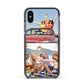 Two Photo Apple iPhone Xs Impact Case Black Edge on Black Phone