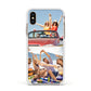 Two Photo Apple iPhone Xs Impact Case White Edge on Gold Phone
