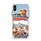 Two Photo Apple iPhone Xs Impact Case White Edge on Silver Phone