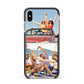 Two Photo Apple iPhone Xs Max Impact Case Black Edge on Gold Phone