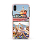 Two Photo Apple iPhone Xs Max Impact Case Pink Edge on Black Phone