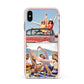 Two Photo Apple iPhone Xs Max Impact Case Pink Edge on Silver Phone