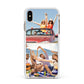 Two Photo Apple iPhone Xs Max Impact Case White Edge on Gold Phone