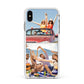 Two Photo Apple iPhone Xs Max Impact Case White Edge on Silver Phone