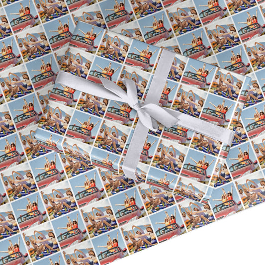 Two Photo Custom Wrapping Paper