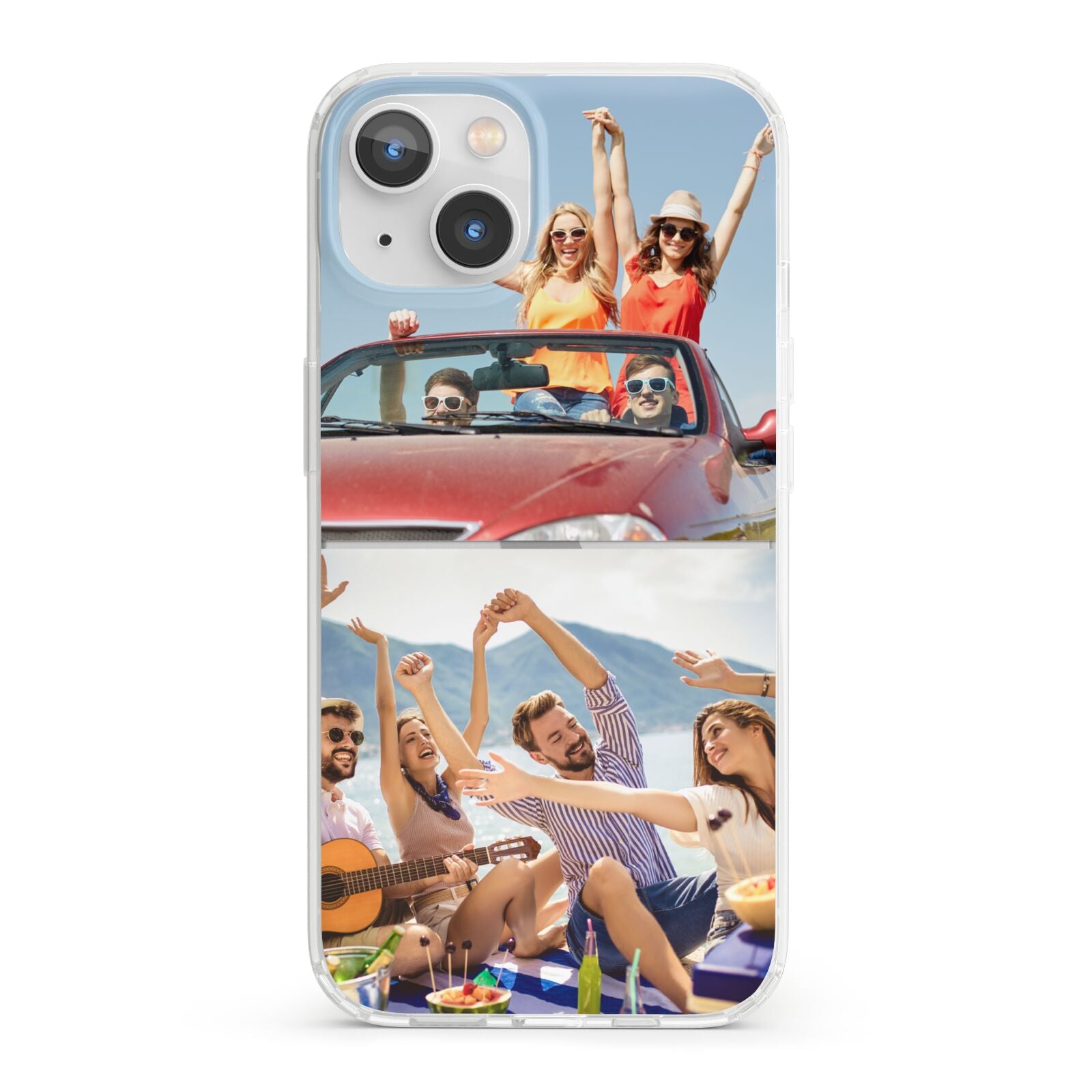 Two Photo iPhone 13 Clear Bumper Case