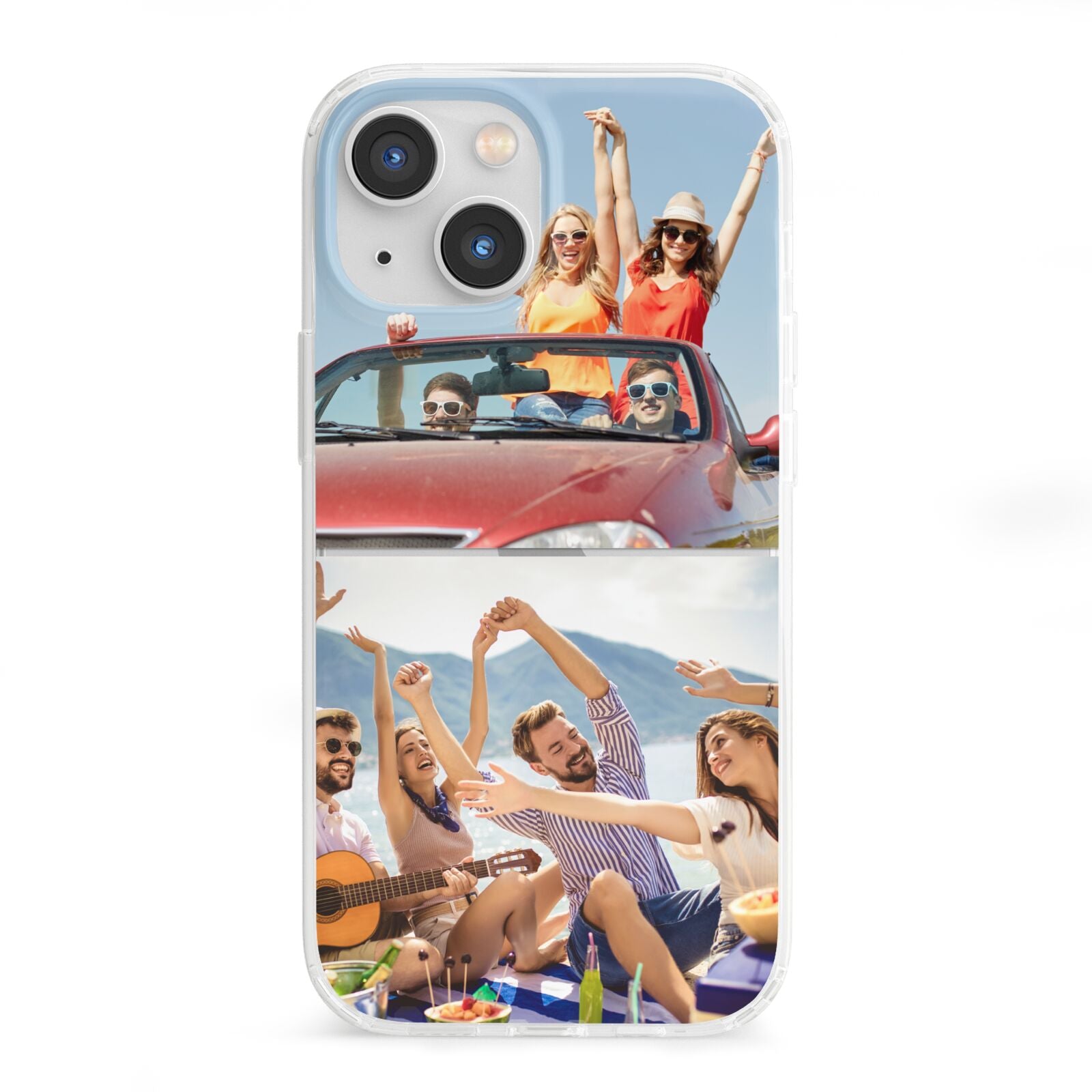 Two Photo iPhone 13 Mini Clear Bumper Case