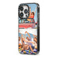 Two Photo iPhone 13 Pro Black Impact Case Side Angle on Silver phone
