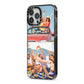 Two Photo iPhone 13 Pro Max Black Impact Case Side Angle on Silver phone