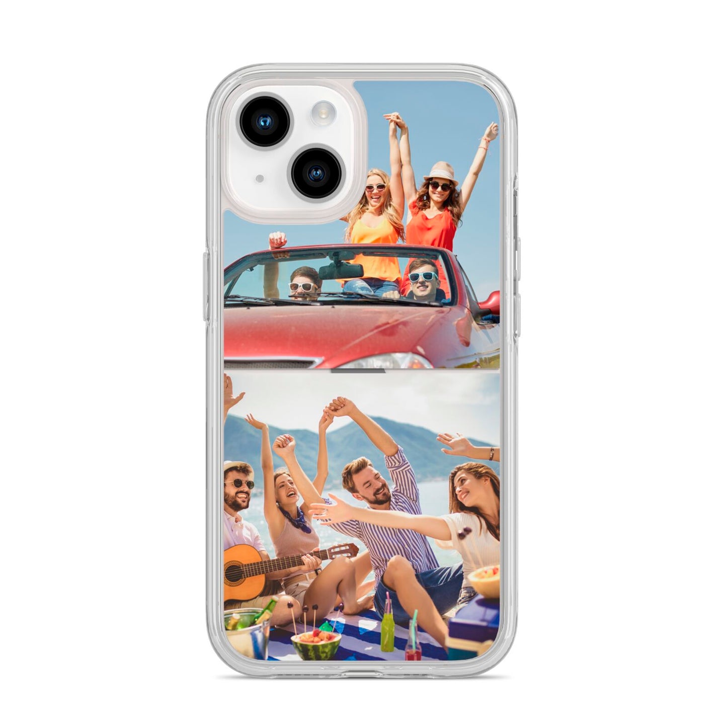 Two Photo iPhone 14 Clear Tough Case Starlight