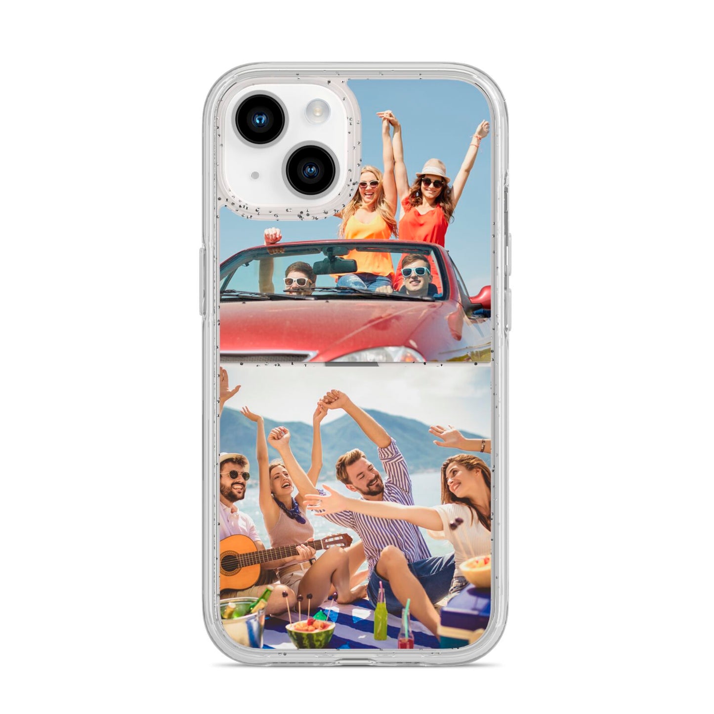 Two Photo iPhone 14 Glitter Tough Case Starlight