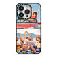 Two Photo iPhone 14 Pro Black Impact Case on Silver phone