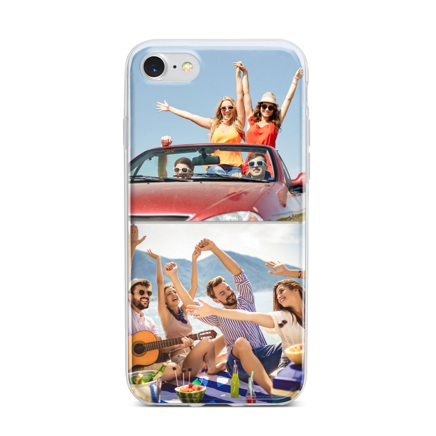 Two Photo iPhone 7 Bumper Case on Silver iPhone