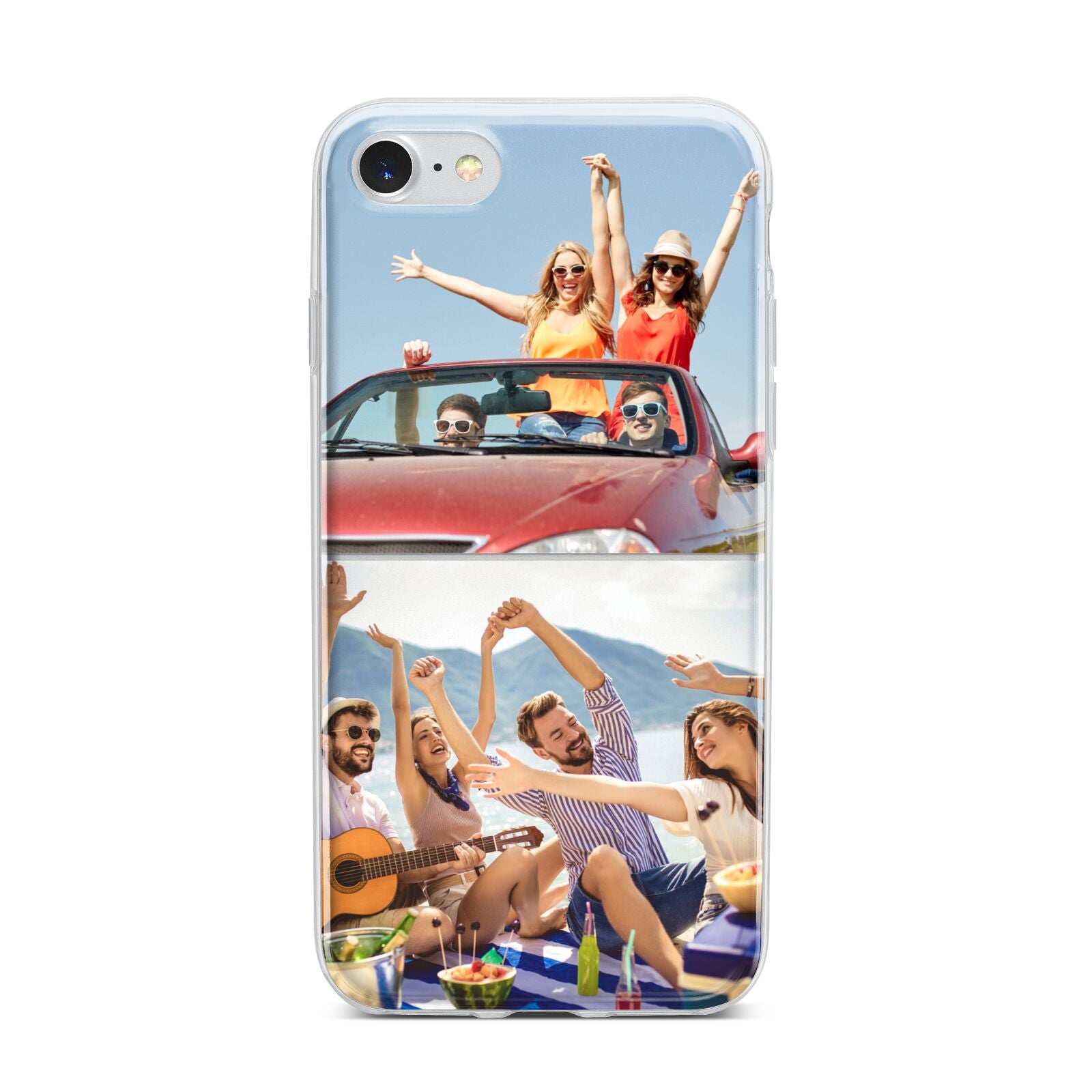 Two Photo iPhone 7 Bumper Case on Silver iPhone