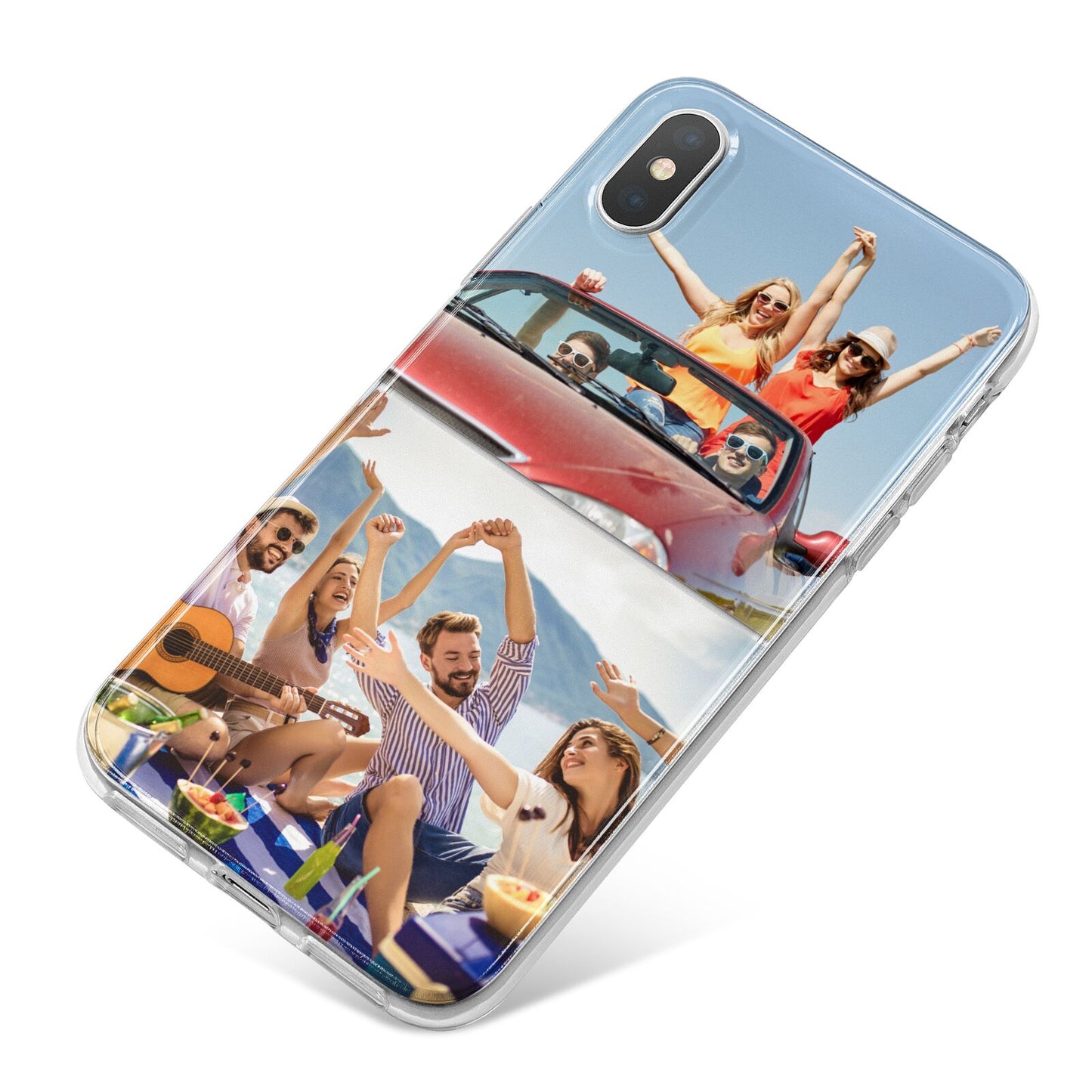 Two Photo iPhone X Bumper Case on Silver iPhone