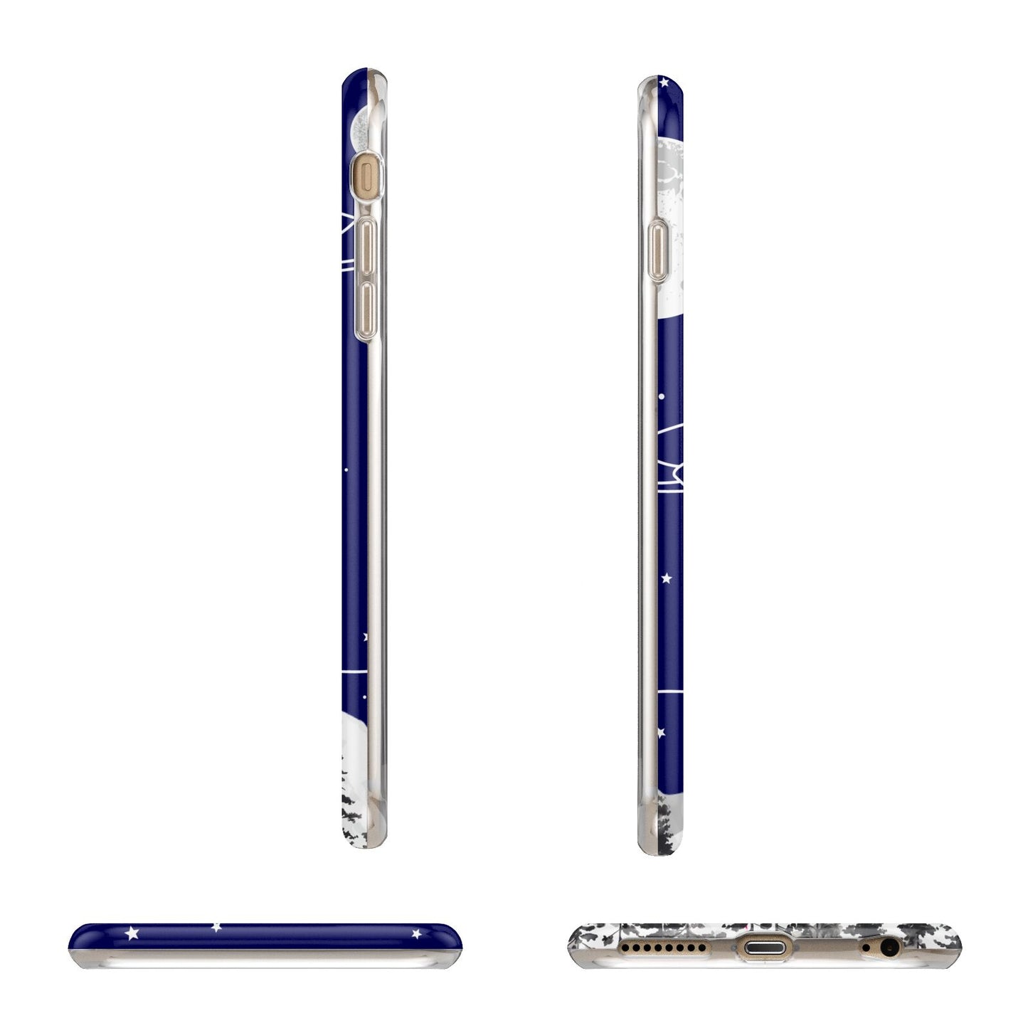 UFO Forest Scene Personalised Name Apple iPhone 6 Plus 3D Wrap Tough Case Alternative Image Angles