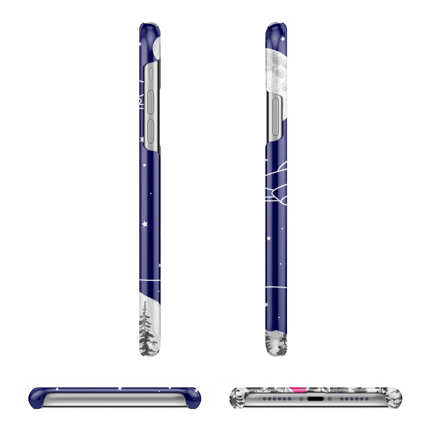 UFO Forest Scene Personalised Name iPhone 11 Pro 3D Snap Case Angle Images