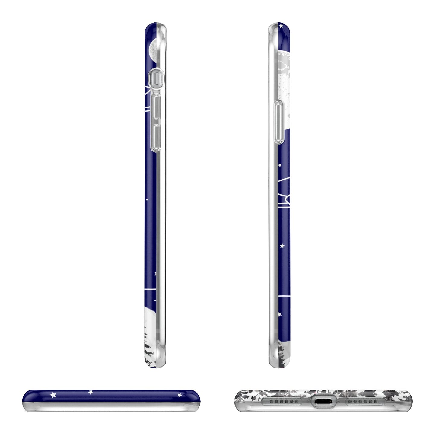 UFO Forest Scene Personalised Name iPhone 11 Pro 3D Tough Case Angle Images