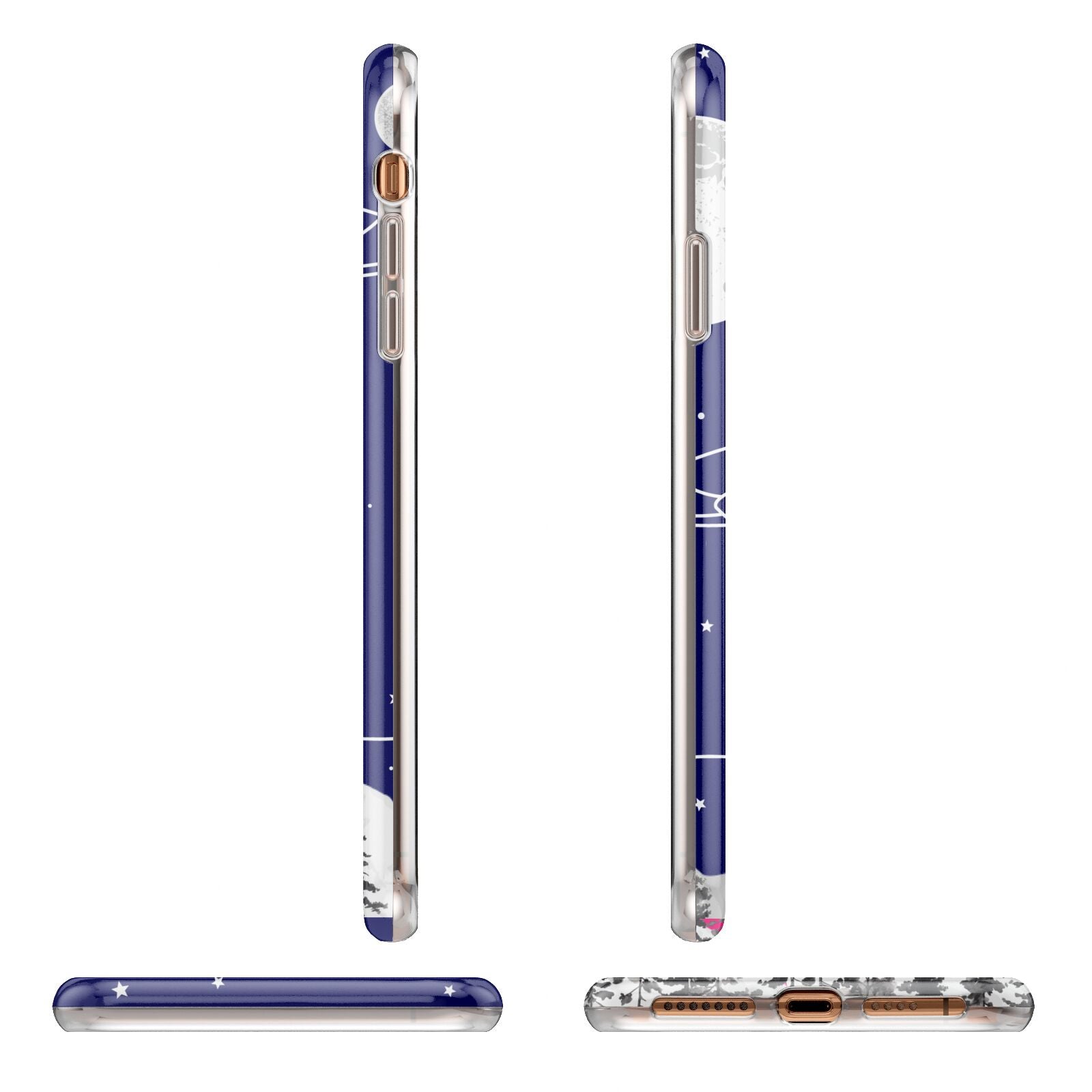 UFO Forest Scene Personalised Name iPhone 11 Pro Max 3D Tough Case Angle Images