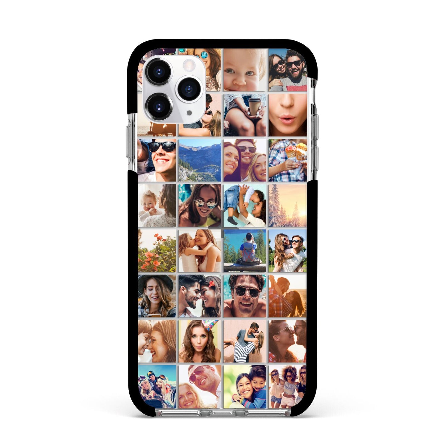 Ultimate Photo Montage Upload Apple iPhone 11 Pro Max in Silver with Black Impact Case