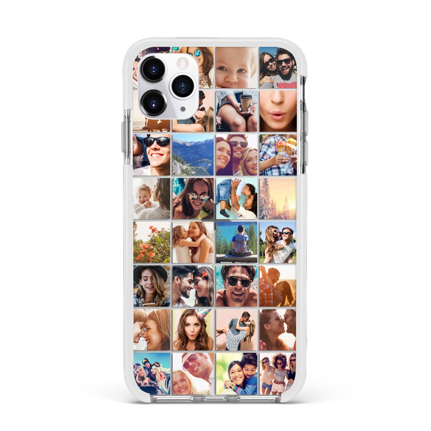 Ultimate Photo Montage Upload Apple iPhone 11 Pro Max in Silver with White Impact Case
