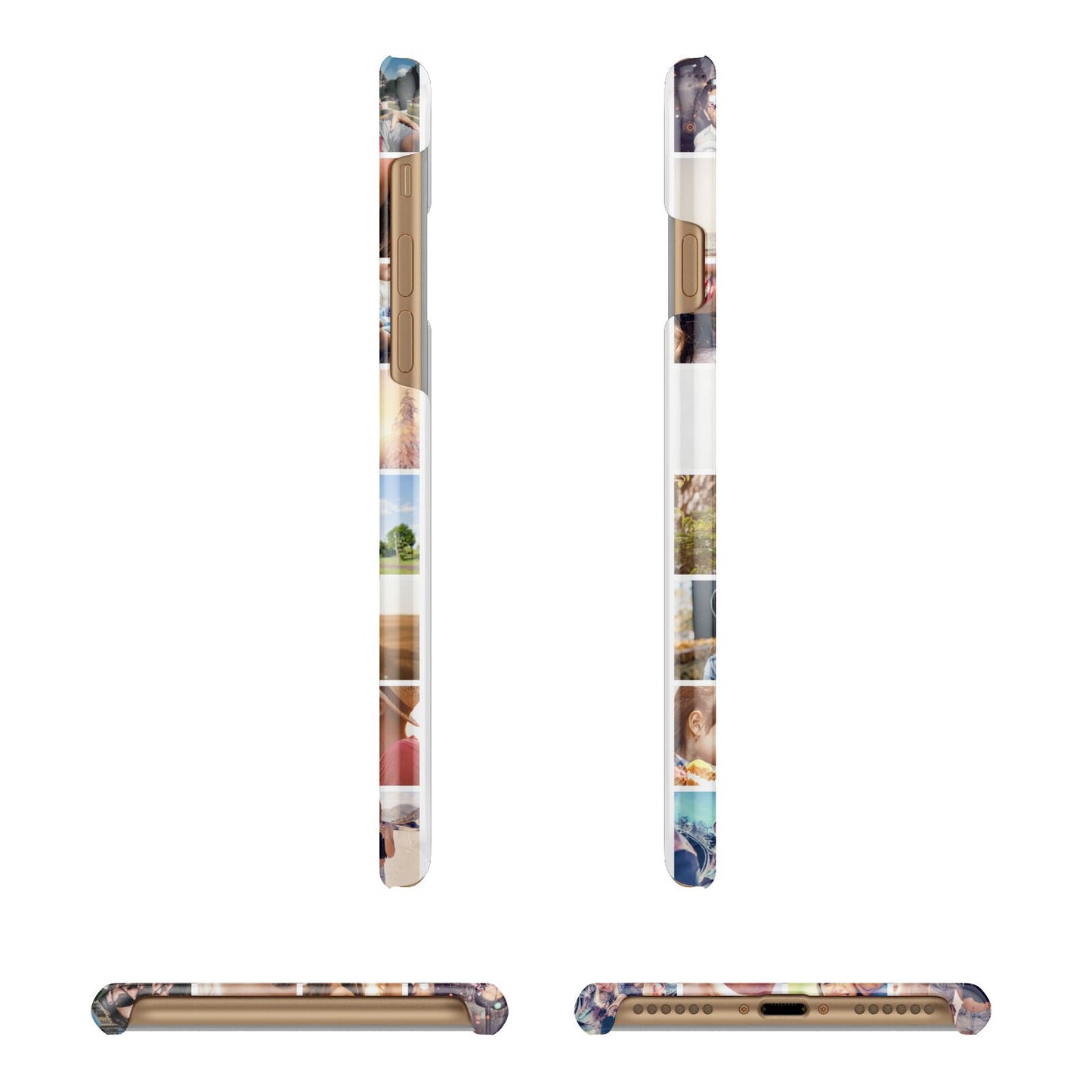 Ultimate Photo Montage Upload Apple iPhone 7 8 3D Wrap Snap Case Angled Images