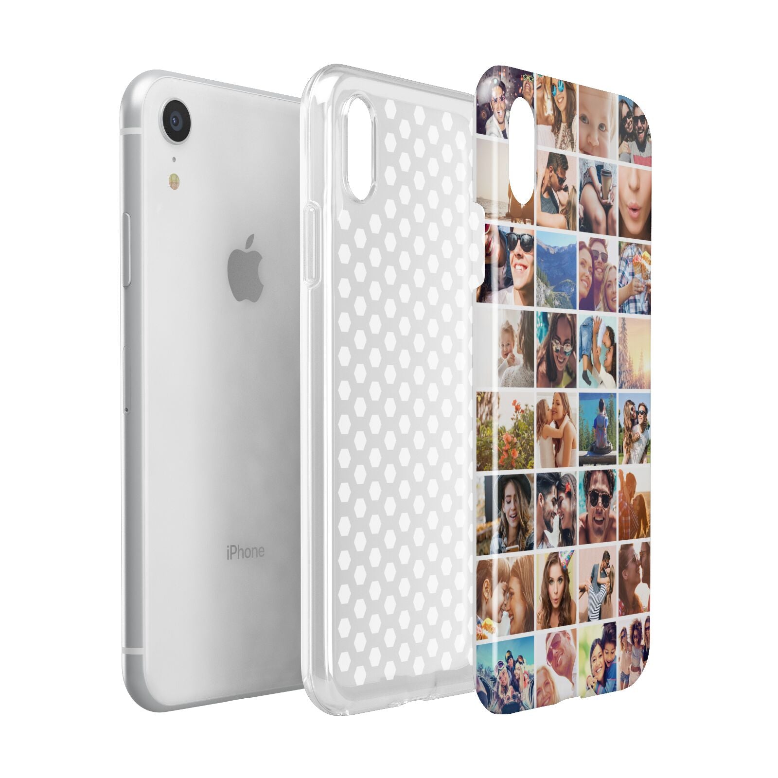 Ultimate Photo Montage Upload Apple iPhone XR White 3D Tough Case Expanded view