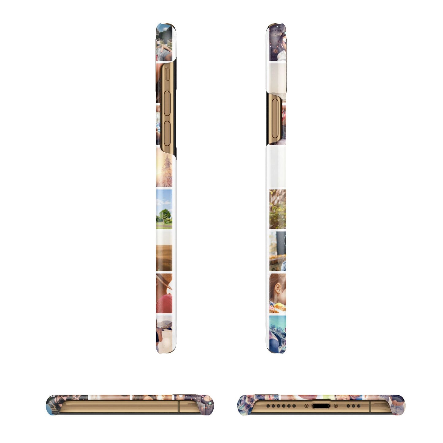 Ultimate Photo Montage Upload Apple iPhone Xs 3D Wrap Snap Case Angled Images