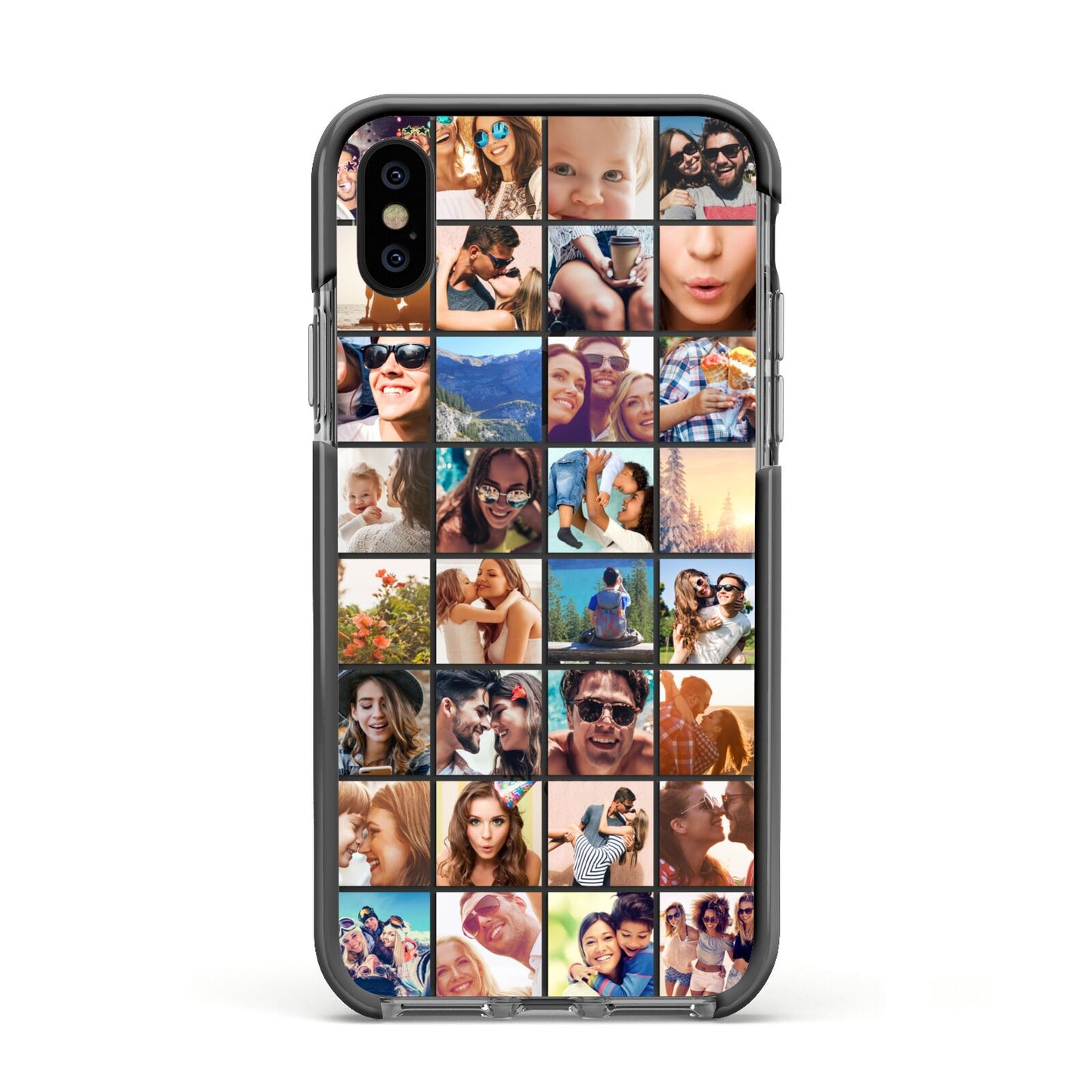 Ultimate Photo Montage Upload Apple iPhone Xs Impact Case Black Edge on Black Phone